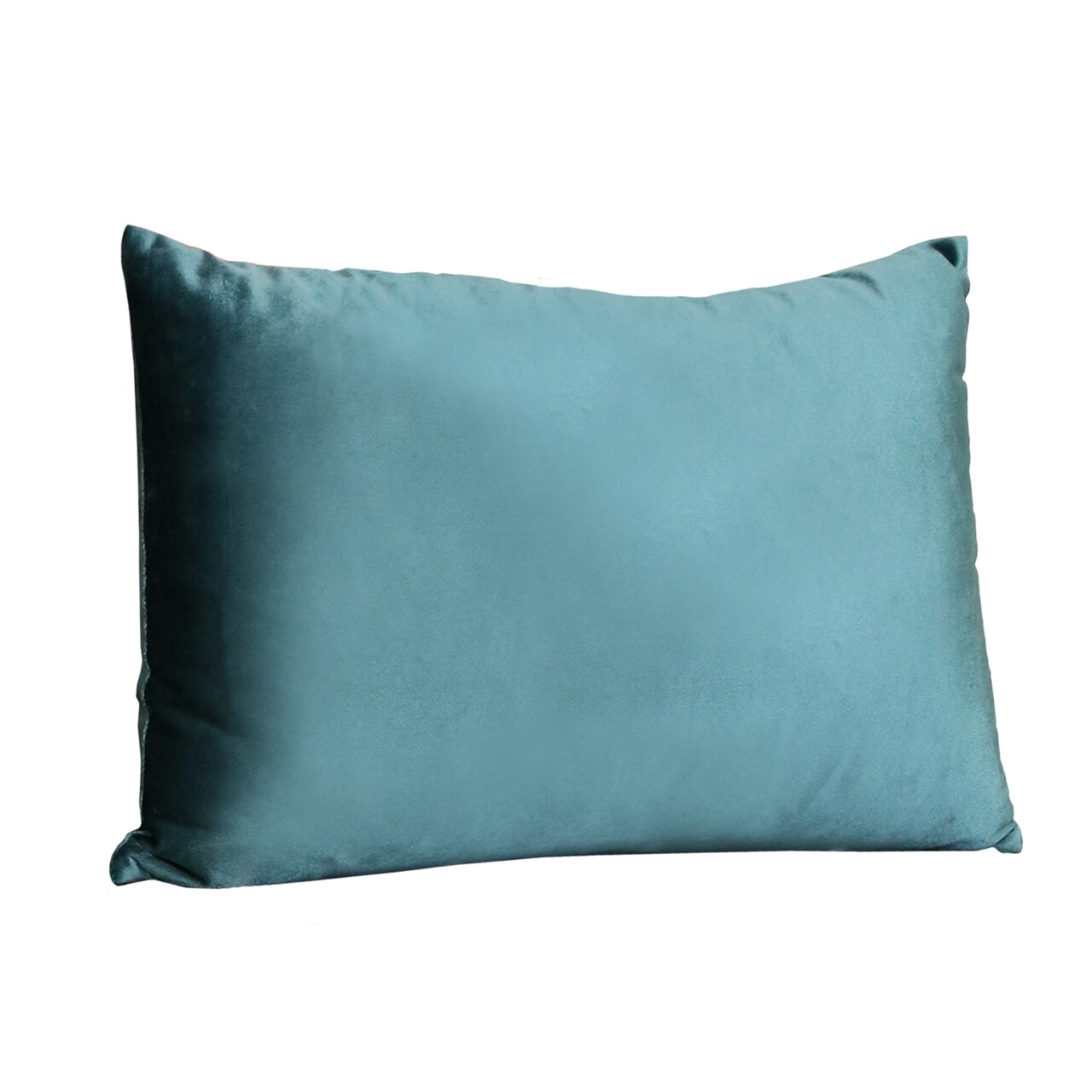 Contemporary Home Living Velvet Rectangular Lumbar Throw Pillow - 18" - Green